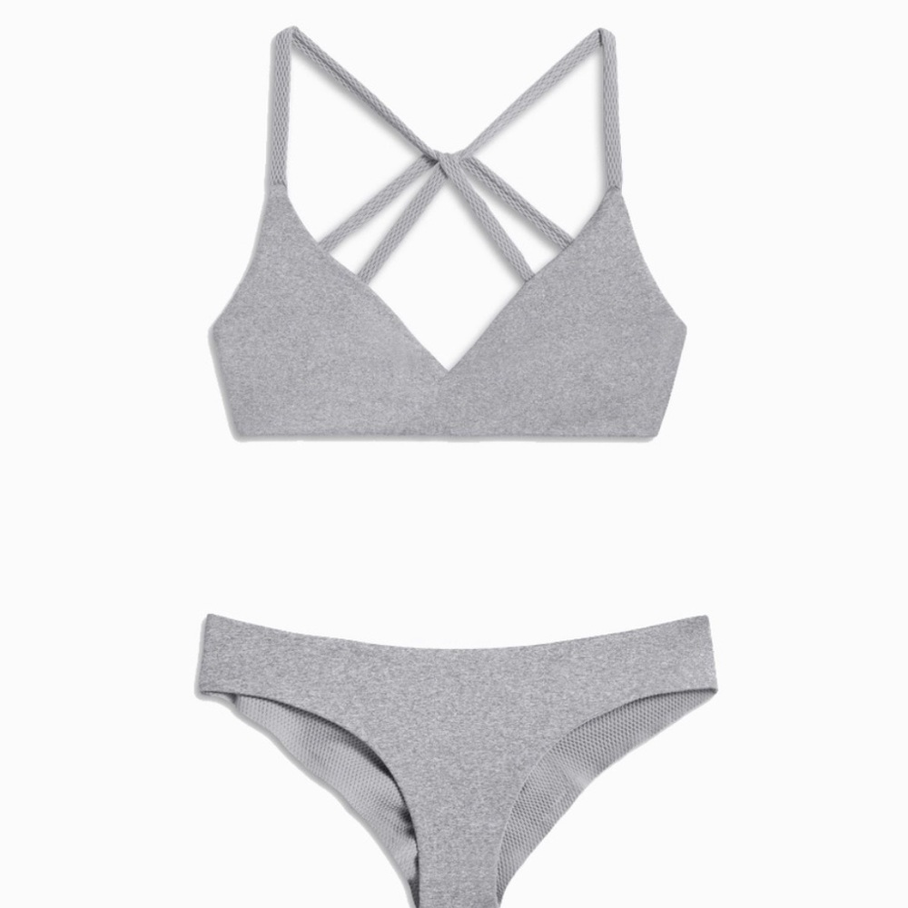 Boys + Arrows Kiki Bikini Bottoms in Gray Physical